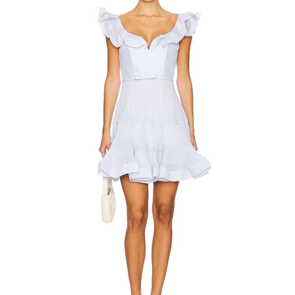 Zimmermann White Ruffled Mini Dress